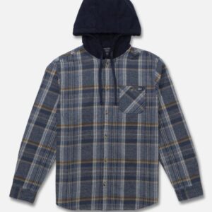 CAMISA SALTY CREW - WHITEWASH HOODED FLANNEL